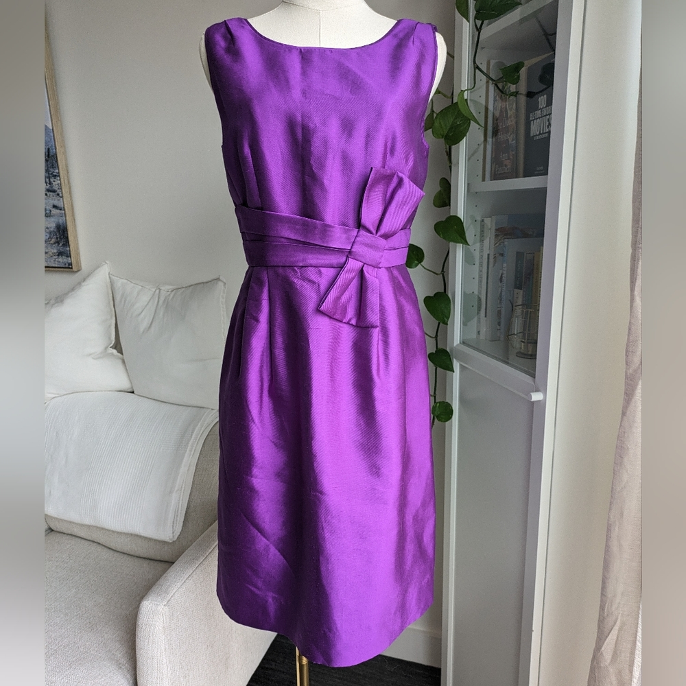 Kate Spade Purple Sheath Mini Dress Scoop Neck Sleeveless